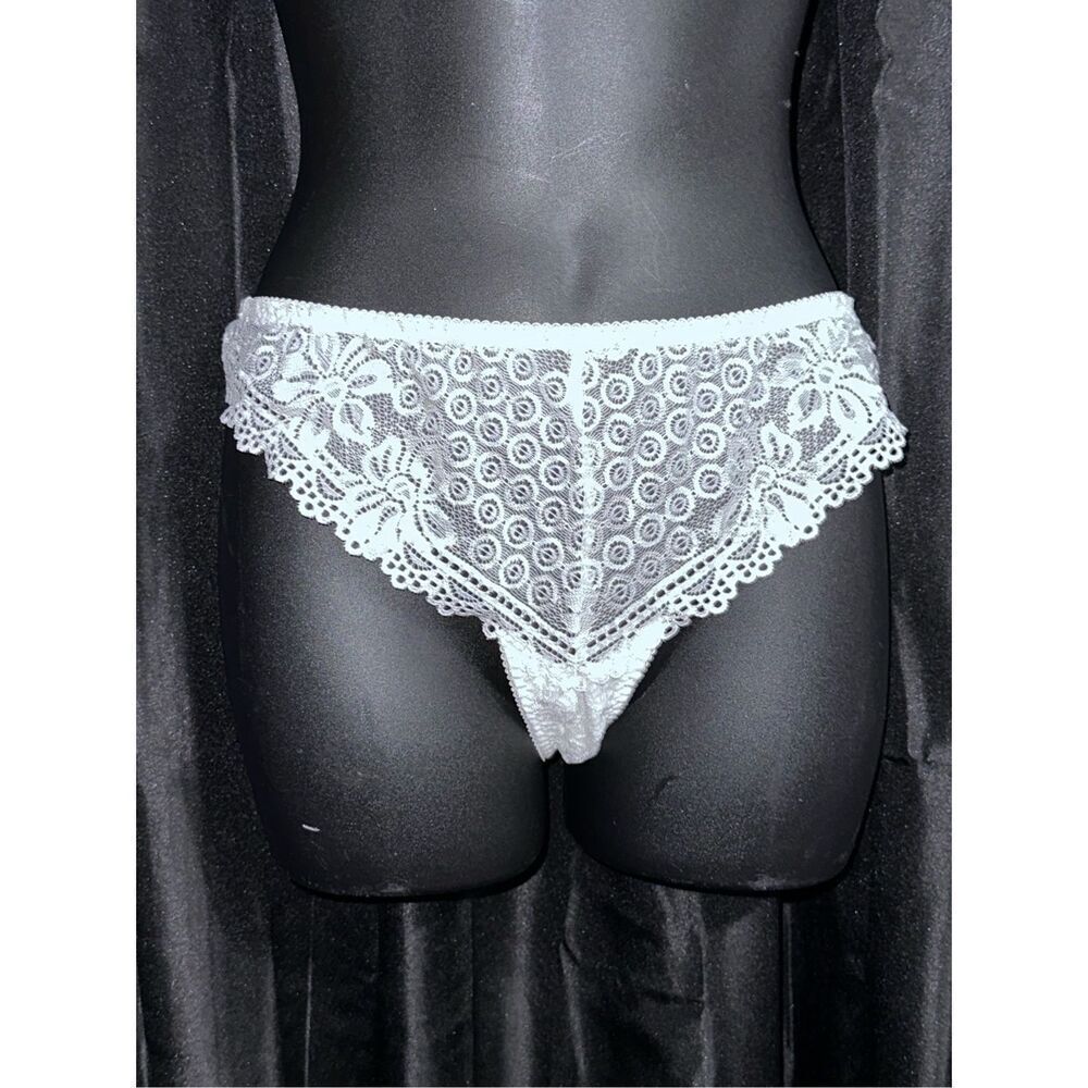 NEW WITH TAGS WOMEN Beautiful JK INTIMATES XL Panties Underwear Lacey WHITE/CREA
